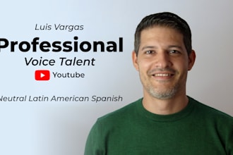 record a professional voiceover in spanish for a youtube video