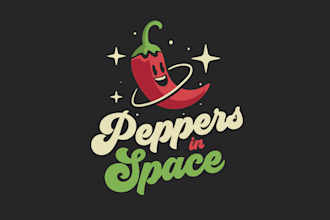 design a retro vintage custom peppers or food band logo
