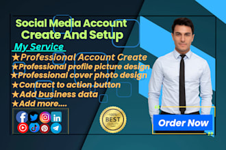 create and setup a professional social media account