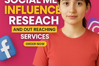 research top influencers list and outreach on social media