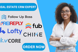setup manage real estate crms kvcore lofty rei reply follow up boss chime