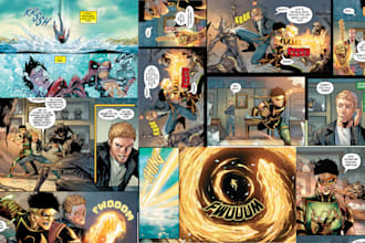 draw comic book graphic novel comic colorist anima manga storyboard illustration