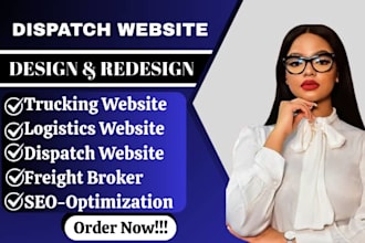 create dispatch website, trucking, logistics, transport, freight broker website