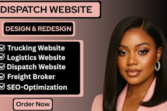 create dispatch website, trucking, logistics, transport, freight broker website