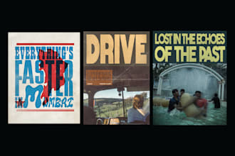 design retro style posters with vintage cinematic flair