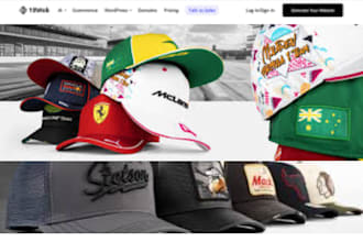 design highly profitable hat shopify headwear store cap print on demand website