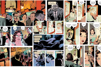 design retro comic page illustration, nsfw vintage retro comic book pop art
