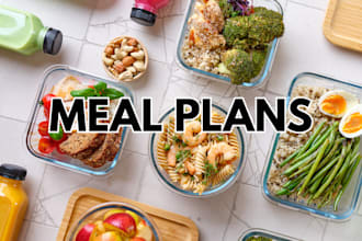 customized meal plan, diet plan, meal planner, nutrition journal