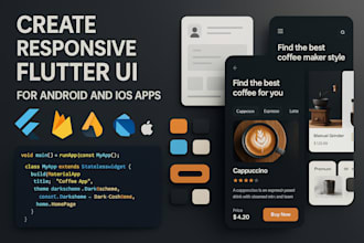 design stunning flutter apps with responsive UI for android