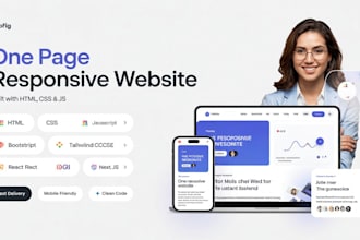 create a custom one page website for you
