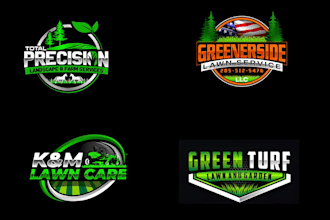 design creative agriculture landscape and lawn care logo