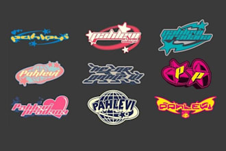 design beautiful urban y2k streetwear clothing logo in 24 h