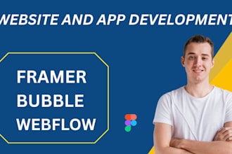 build website with bubble io, framer, and webflow