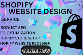 create a shopify website design, shopify redesign and shopify dropshipping store
