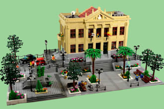 do custum 3d lego design 3d lego model ,lego car ,bike, lego moc with manual