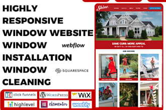 design window website window blind installation window cleaning handyman website