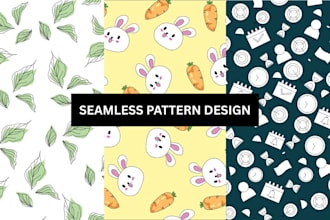 design seamless and vector patterns for print and fashion