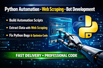 build python automation scripts, web scrapers, and bots