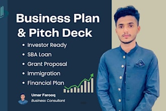 prepare investor ready business plans pitch decks and financial projeections