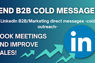 manually send b2b cold outreach messages on linkedin, find leads, book meetings