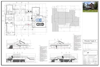 draw architectural floor plan, roof, section, elevations, structural and mep