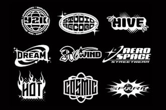 draw amazing streetwear,y2k,grunge logo design