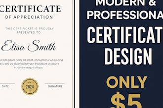 design professional and elegant certificates for your needs