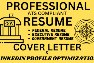 craft professional federal, military, ksa, usajobs resumes with cover letters