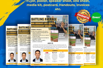 design canva flyer, speaker sheet, one sheet in 24hrs