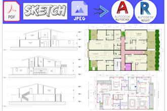 make architectural drawings in autocad and revit
