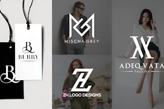 design luxury fashion clothing brand, apparel and boutique fashion logo design