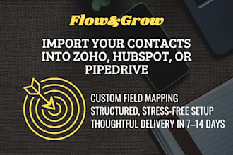 import your contacts into your zoho, hubspot, pipedrive CRM