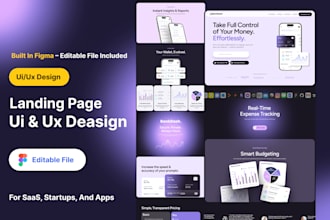 create high converting landing page UI UX in figma for mobile and web