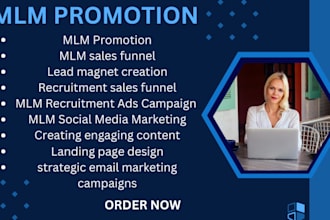 network marketing promotion, promote MLM sales funnel, MLM affiliate marketing