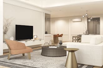 design 3d interior rendering, living room, office interior, and home design