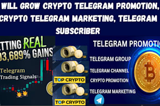grow crypto telegram promotion, crypto telegram marketing, telegram subscriber