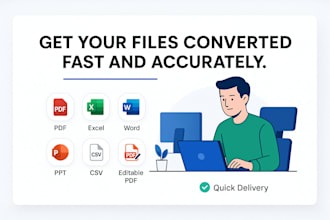 convert your PDF to excel, CSV, word, PPT, and editable formats