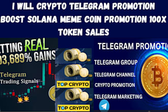 crypto telegram promotion boost solana meme coin promotion 100x token sales