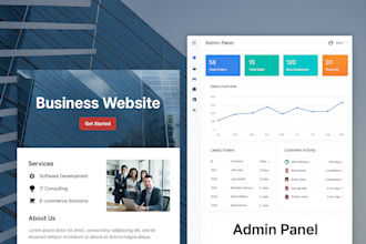 build a modern business website with PHP and admin panel