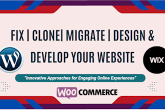 create, design, develop, migrate and backup your wordpress website