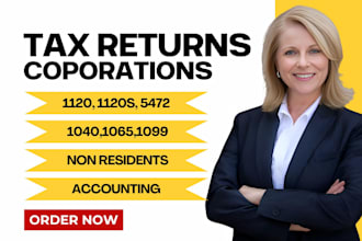 do US tax filings, US tax returns, llc tax, business tax 1120 5472 1040 cpa