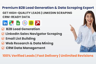 professional b2b lead generation, linkedin targeted leads with sales navigator