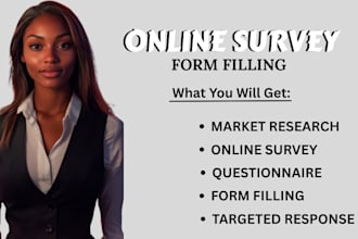 reach 1000 respondents to fill online surveys form, polls, questionnaire design