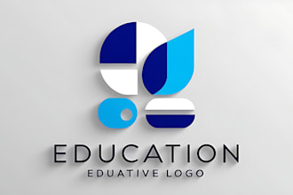 do modern minimalist school, college, university, and educational logo design