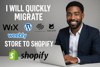 quickly migrate wix, weebly, wordpress, squarespace, bigcartel store to shopify