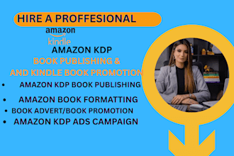 do amazon KDP book publishing, children book formatting, kdp ads, book promotion