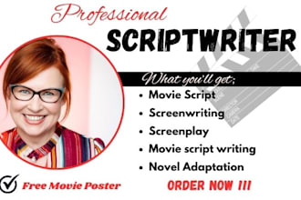 do movie script, movie script writing, screenwriting, TV screenplay, film script