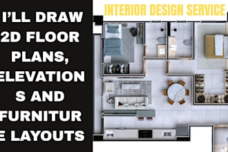 draw any plan, section, elevation, detail and 3d furniture to layout sketchup