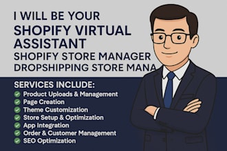 be your shopify virtual assistant shopify store manager dropshipping store