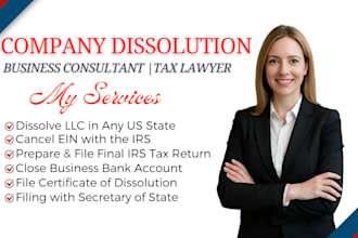 dissolve US llc, close llc, file delaware franchise tax, close ein, amend llc
